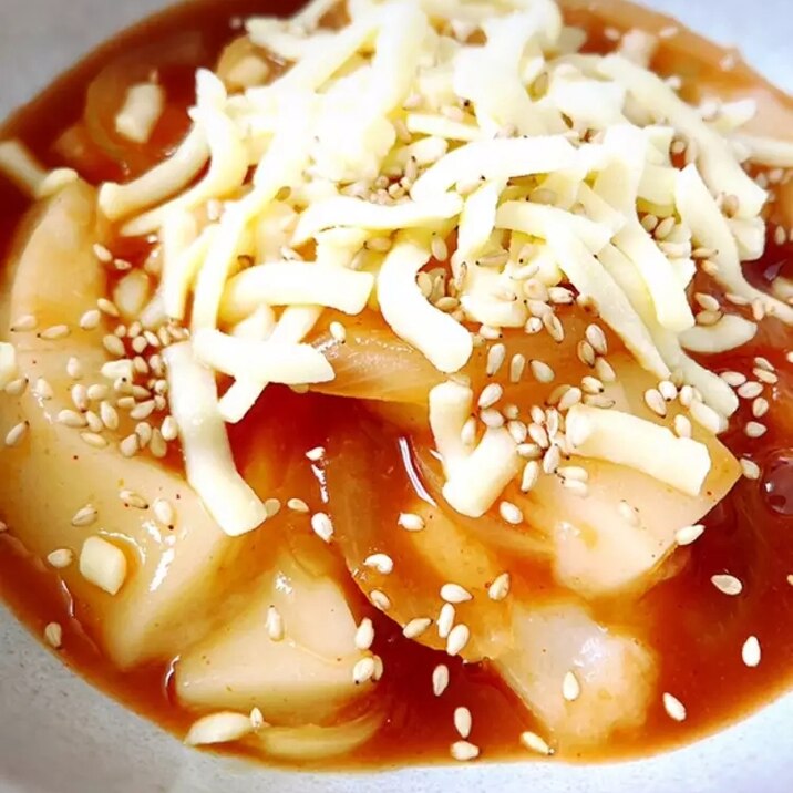 切り餅でもちもち!チーズトッポギ風♡